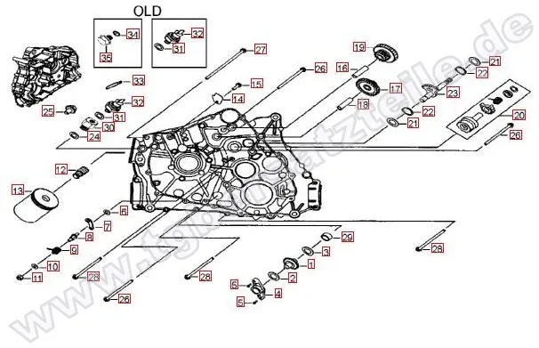 Motorgehäuse links (1) Motorgehäuse links (1)
