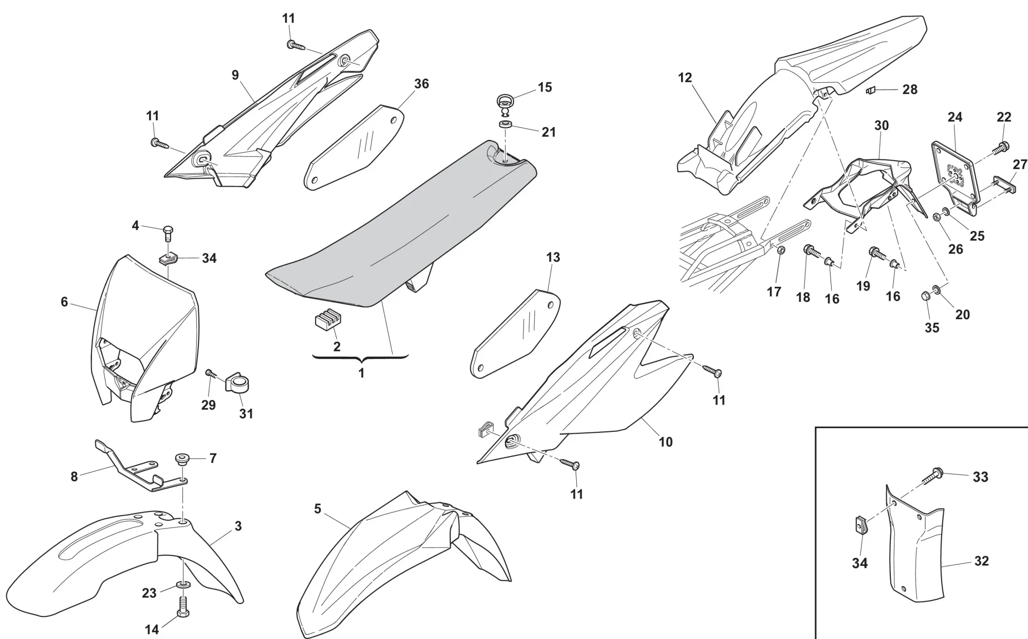 Verkleidung / Sitzbank