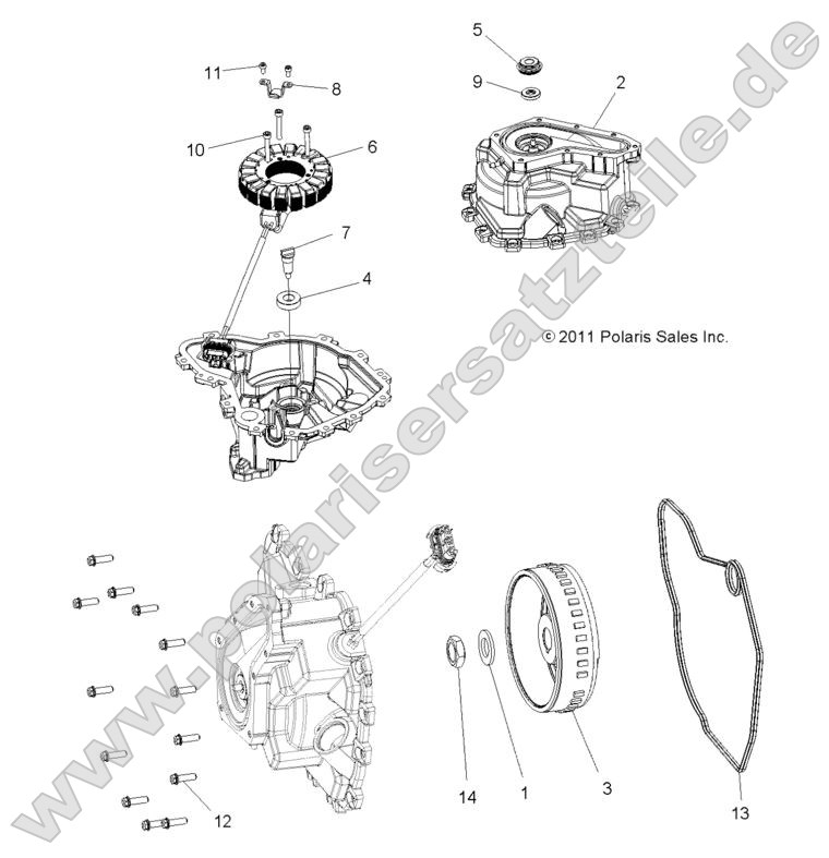ENGINE, STATOR COVER and FLYWHEEL ENGINE, STATOR COVER and FLYWHEEL