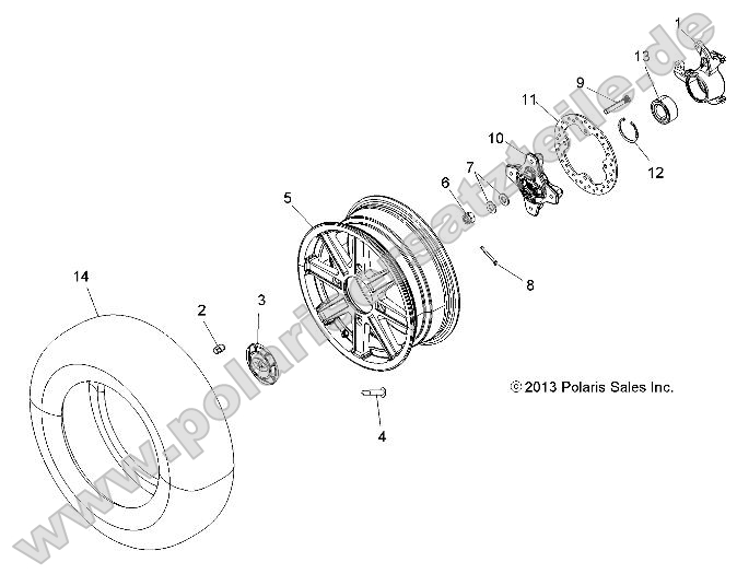 Wheels, Front and Hub (49ATVWHEELFRT14850) Wheels, Front and Hub (49ATVWHEELFRT14850)