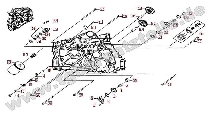 Motorgehäuse links (1) Motorgehäuse links (1)