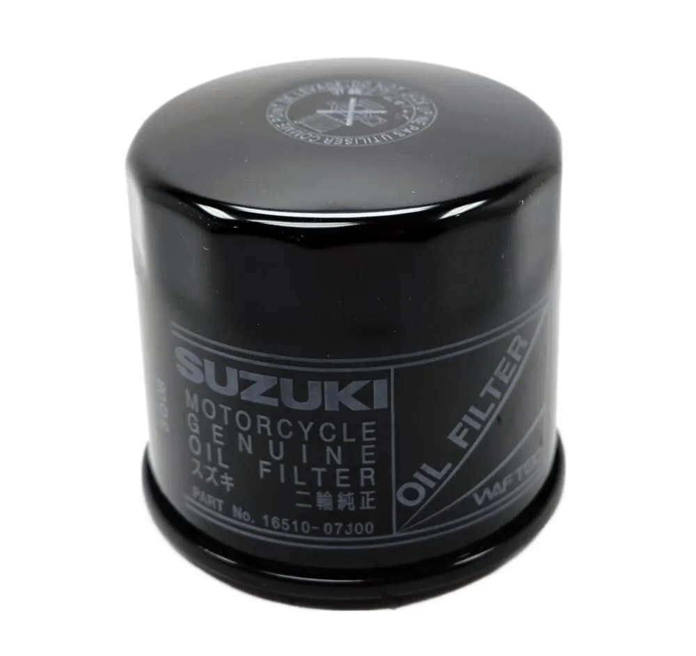 Suzuki Original Ölfilter Motorrad / Roller / ATV - 16510-07J10-000 Suzuki ECSTAR Ölwechsel Kit R9000 - 4 Liter 10W40 Vollsynthetisch + Ölfilter + Dichtring - 99KIT-R9000-000