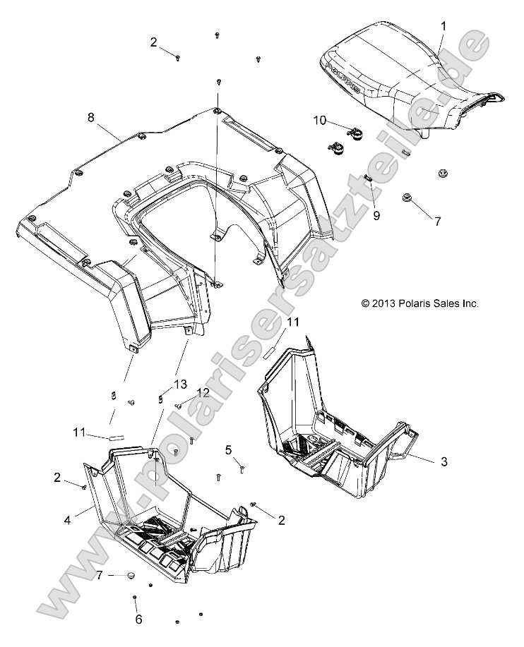 Body, Rear Cab, Seat and Footwells