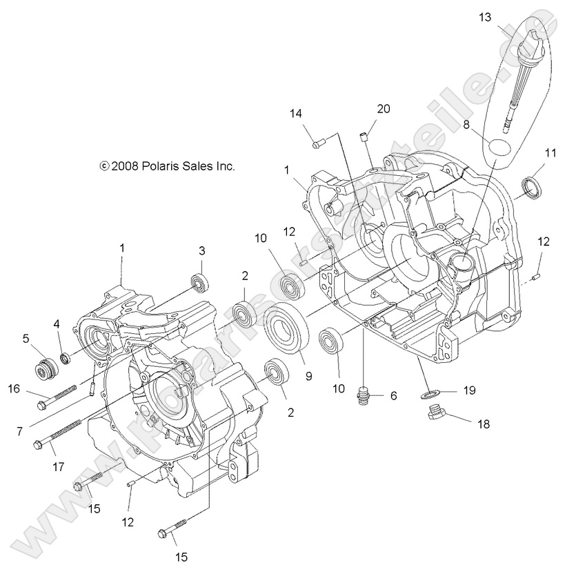ENGINE, CRANKCASE ENGINE, CRANKCASE