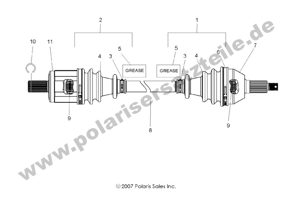 DRIVE TRAIN, FRONT HALF SHAFT DRIVE TRAIN, FRONT HALF SHAFT