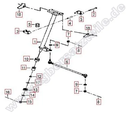 Lenksäule-Spurstange Lenksäule-Spurstange