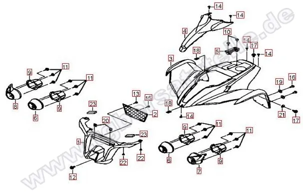 Frontverkleidung-Tankabdeckung