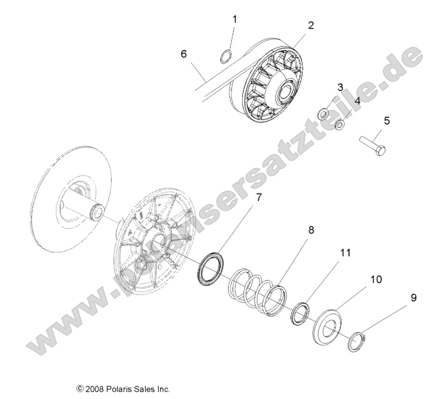 DRIVE TRAIN, SECONDARY CLUTCH DRIVE TRAIN, SECONDARY CLUTCH
