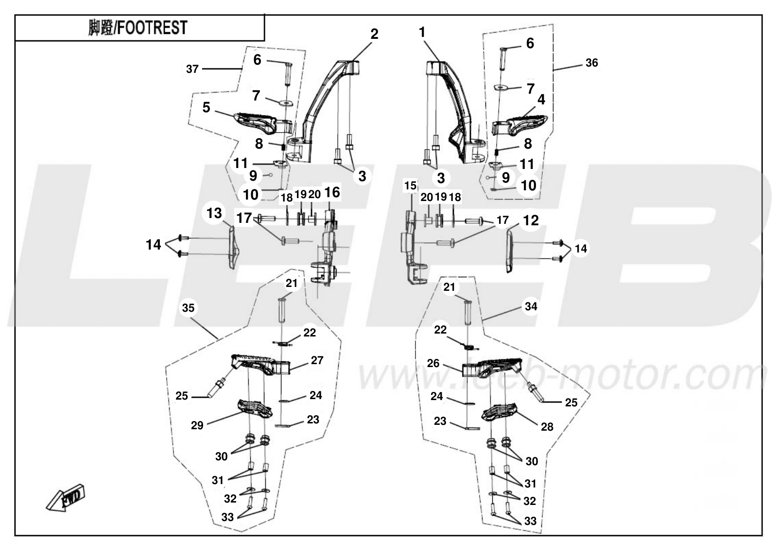 F14-1 FOOTREST