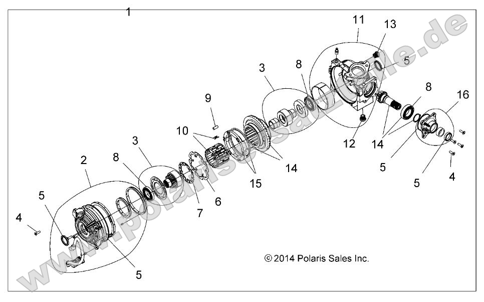 Drive Train, Front Gearcase Internals (A17SVS95CM) Drive Train, Front Gearcase Internals (A17SVS95CM)