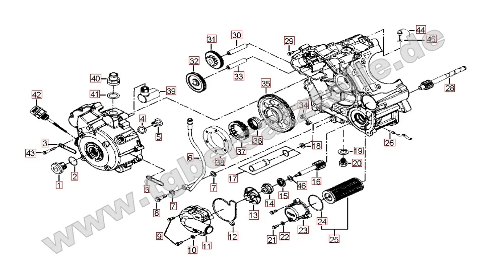 Motorgehäuse rechts Motorgehäuse rechts