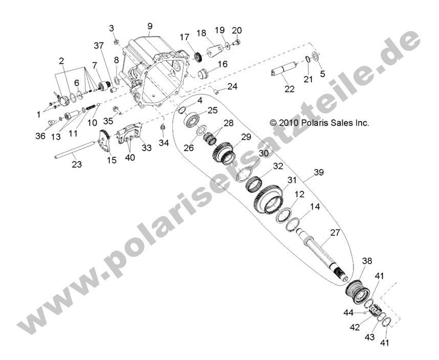 DRIVE TRAIN, MAIN GEARCASE INTERNAL COMPONENTS 2 DRIVE TRAIN, MAIN GEARCASE INTERNAL COMPONENTS 2
