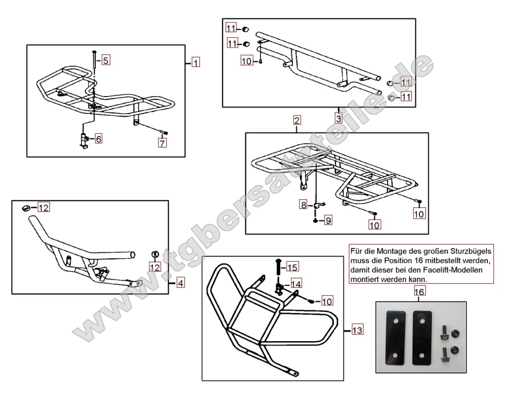 Gepäckträger vorne und hinten