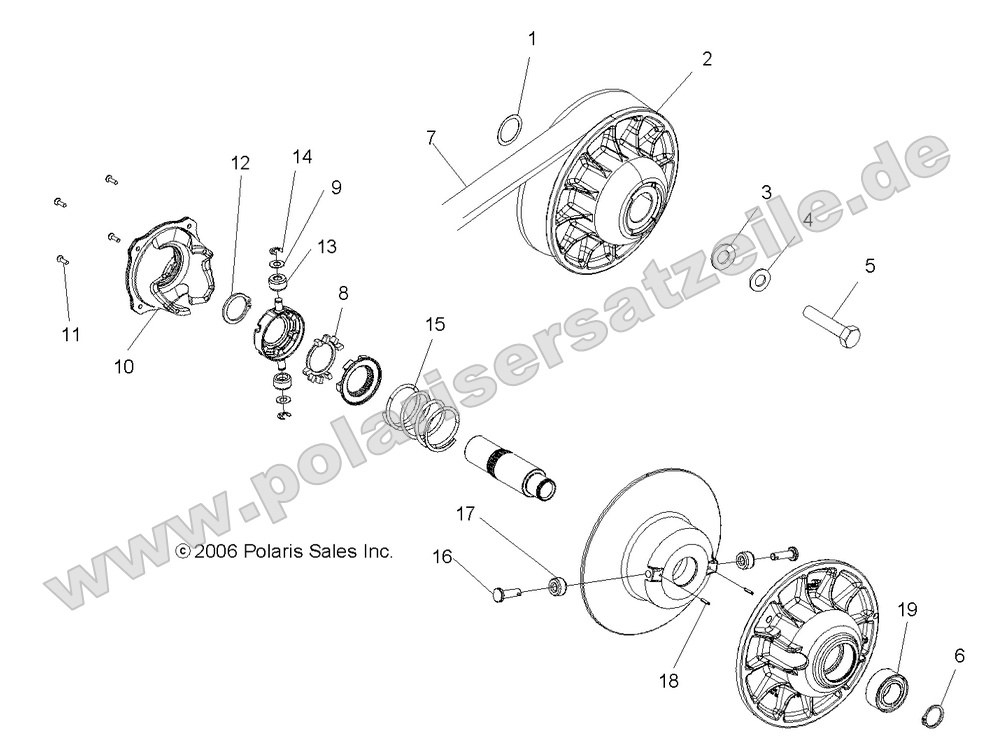 drive train secondary clutch (Built 9/30/08 and Before) drive train secondary clutch (Built 9/30/08 and Before)