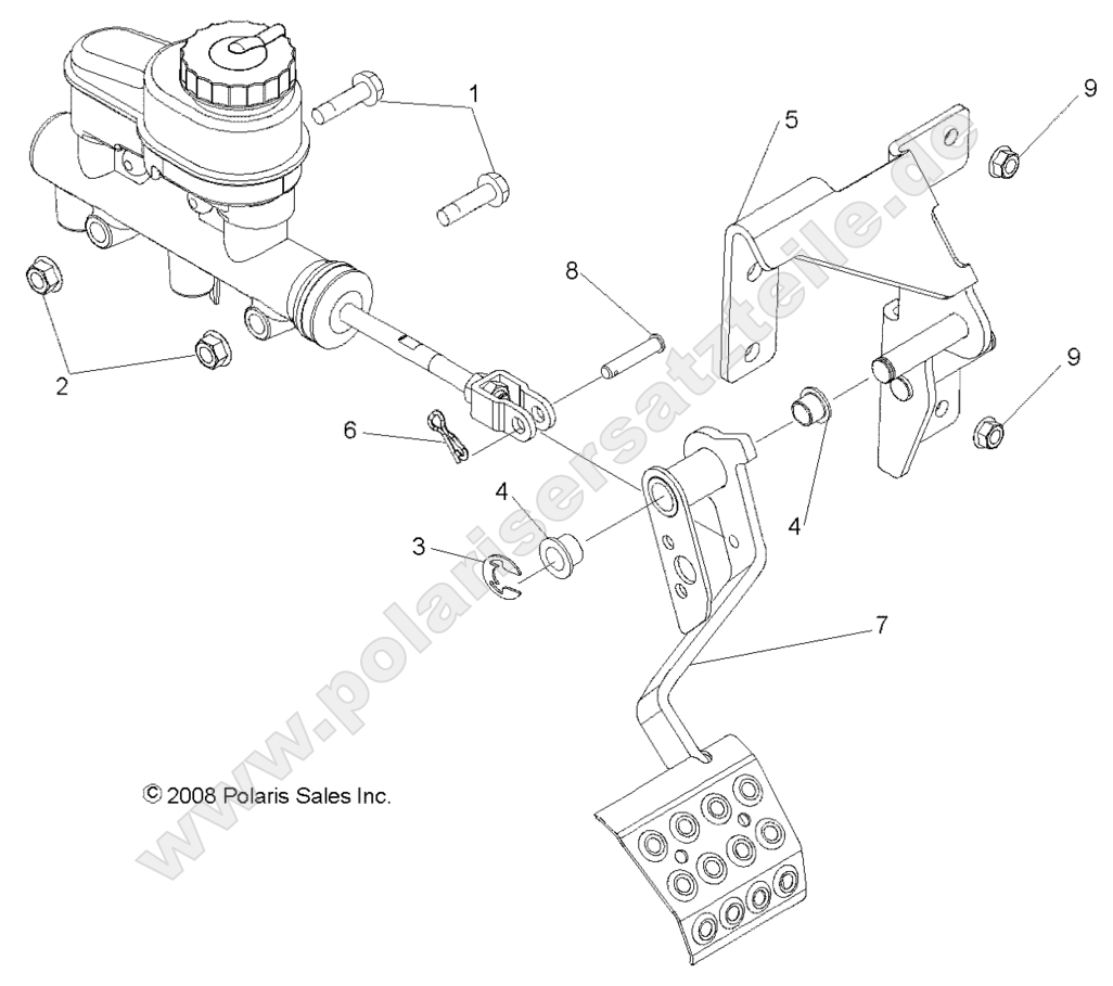Brakes, Pedal and Master Cylinder Mounting