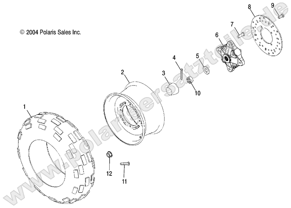 WHEEL, FRONT WHEEL, FRONT