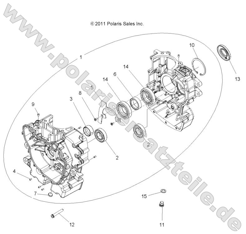 ENGINE, CRANKCASE ENGINE, CRANKCASE