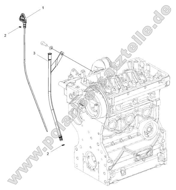 Engine, Oil Dipstick and Guard Engine, Oil Dipstick and Guard