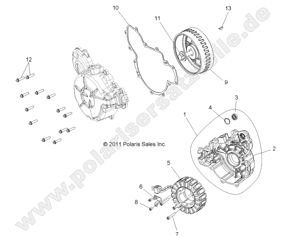 ENGINE, STATOR and COVER ENGINE, STATOR and COVER