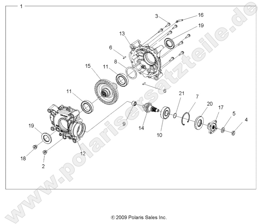 DRIVE TRAIN, REAR GEARCASE INTERNALS