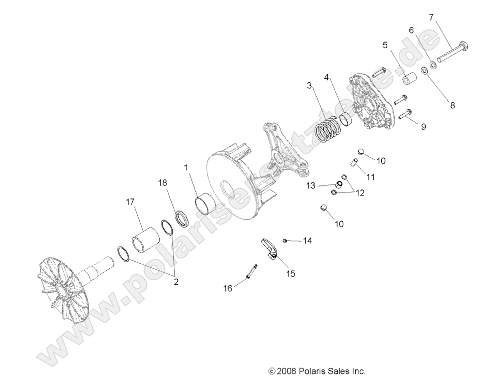 DRIVE TRAIN, PRIMARY CLUTCH DRIVE TRAIN, PRIMARY CLUTCH