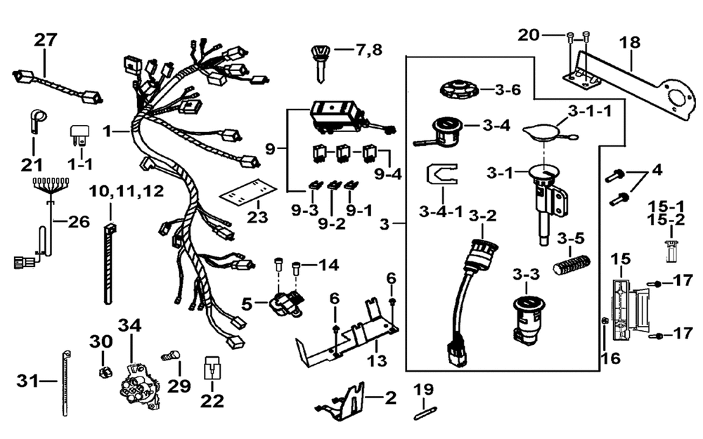 Kabelbaum, Elektrik & Schlosssatz Kabelbaum, Elektrik & Schlosssatz