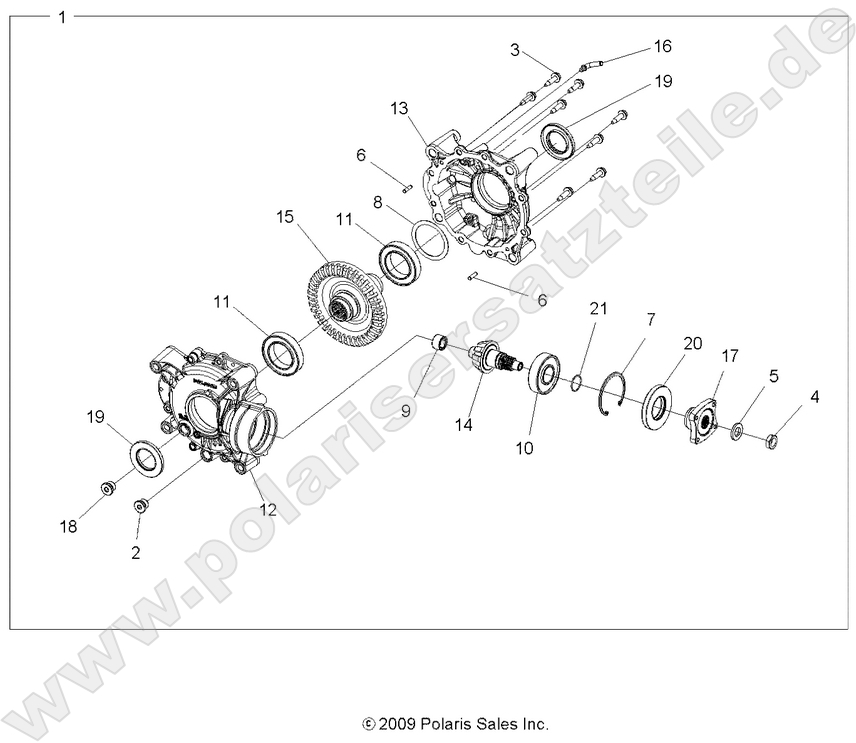 DRIVE TRAIN, REAR GEARCASE INTERNALS DRIVE TRAIN, REAR GEARCASE INTERNALS