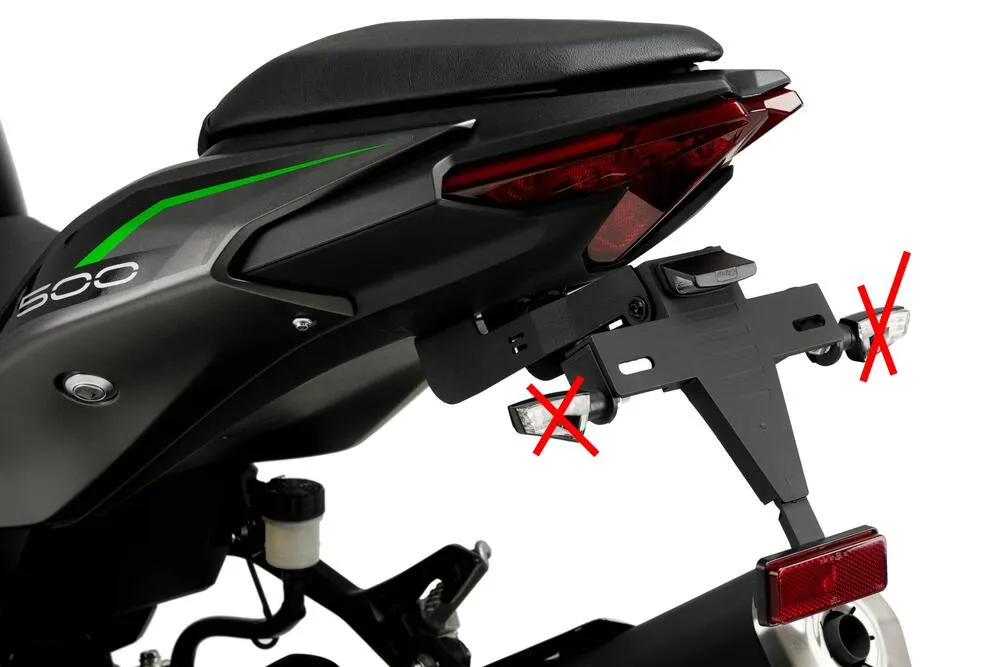 Puig-Kennzeichenhalter-Set-Kawasaki-Z500-Ninja-500-2024-22010N Puig Kennzeichenhalter Set - Kawasaki Z500 / Ninja 500 2024-25- - 22010N