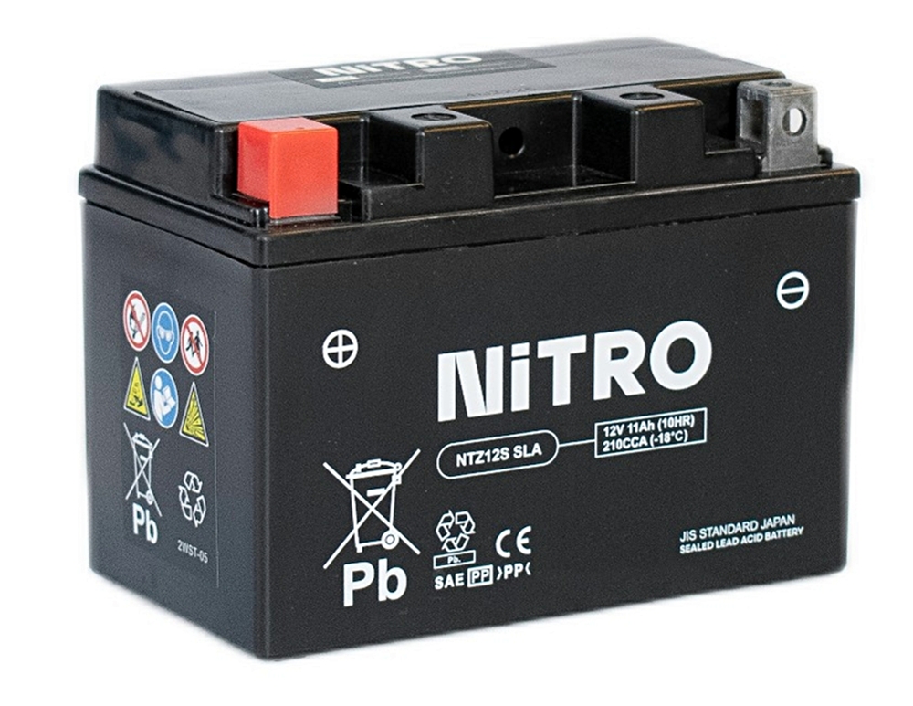 Nitro NTZ12S SLA GEL AGM Batterie 12V 11AH - Einbaufertig (YTZ12S YTZ12S-BS YTZ12S-4) Nitro NTZ12S SLA GEL AGM Batterie 12V 11AH - Einbaufertig (YTZ12S YTZ12S-BS YTZ12S-4)