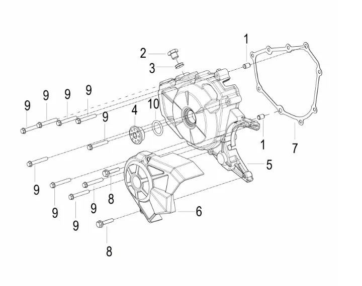 Kurbelgehäusedeckel links Kurbelgehäusedeckel links