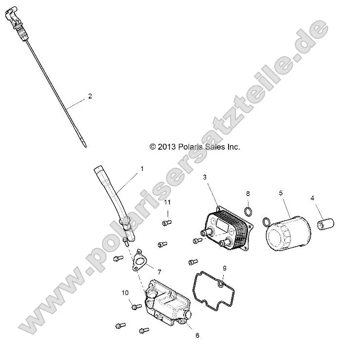 Engine, Dipstick and Oil Filter
