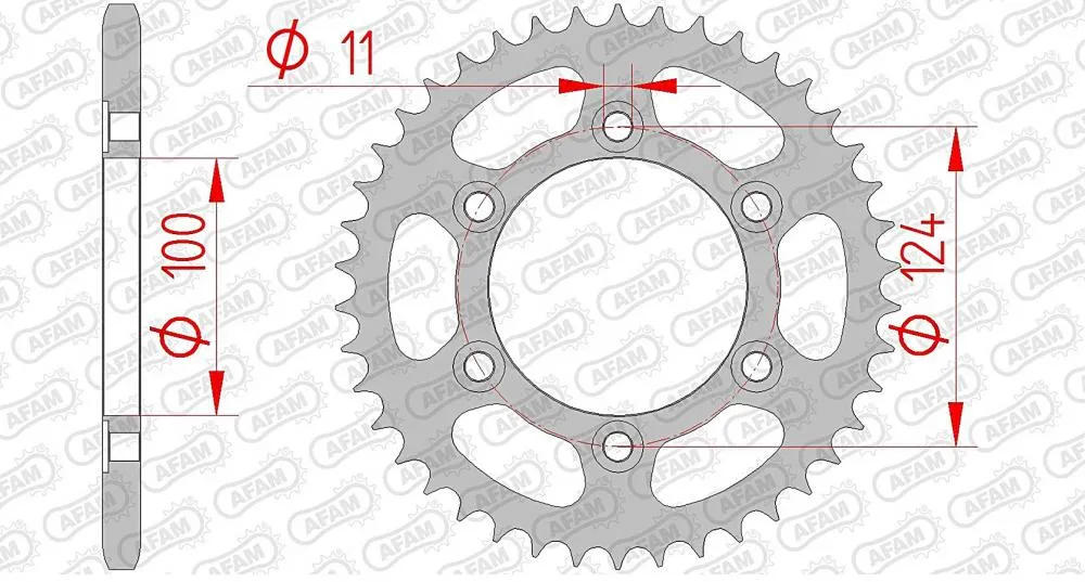 afam_kettenrad_hinten_50602 AFAM Kettensatz Stahl 520 XSR-G 15x43 - Ducati 600 Monster 1995-97