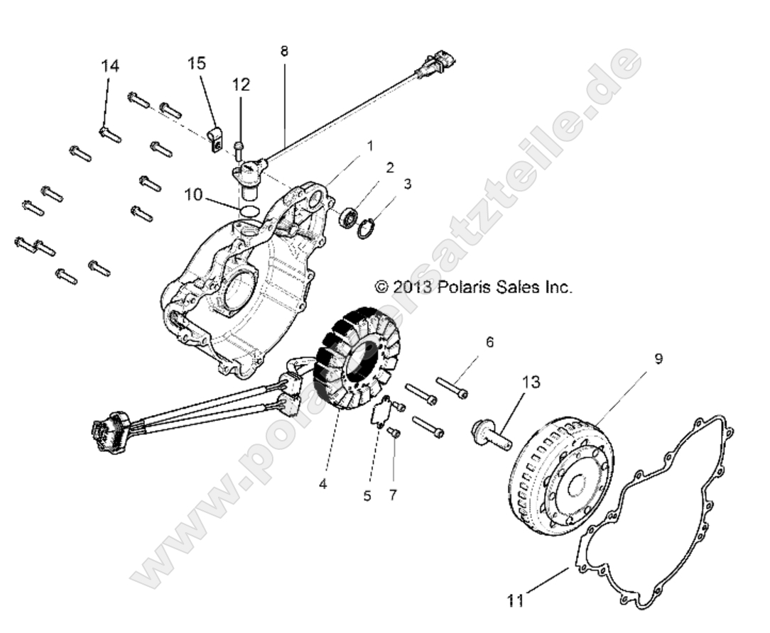 ENGINE, STATOR AND FLYWHEEL ENGINE, STATOR AND FLYWHEEL