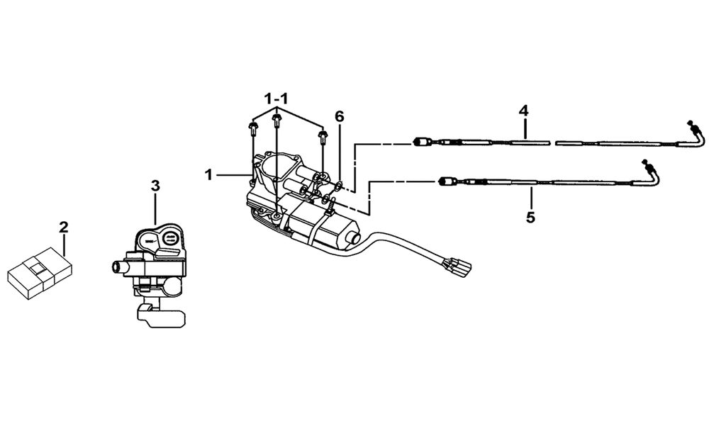 Stellmotor, Schalter & Kontrolleinheit Getriebe vo.