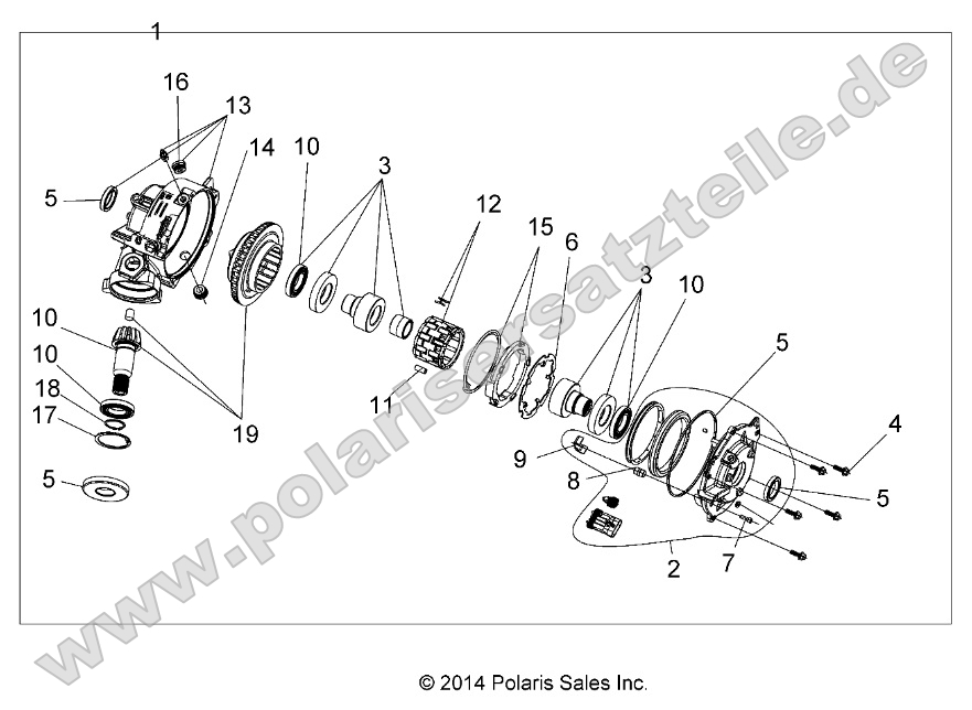 Drive Train, Front Gearcase Drive Train, Front Gearcase