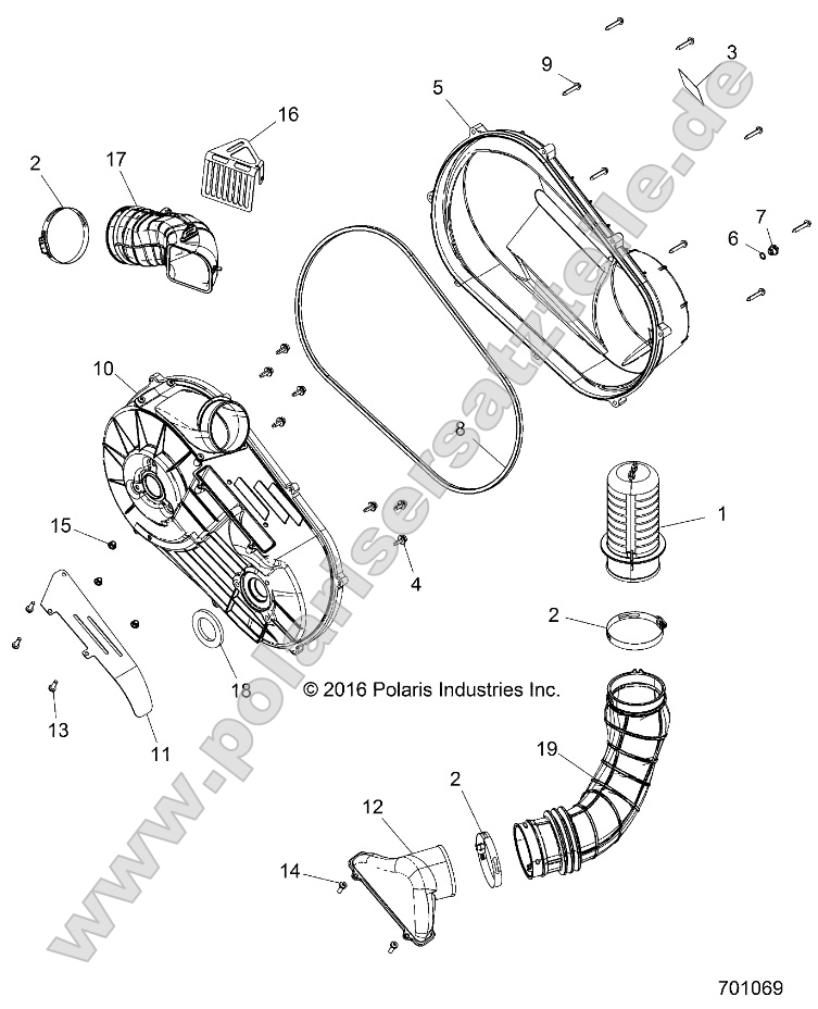 Drive Train, Clutch Cover and Ducting Drive Train, Clutch Cover and Ducting