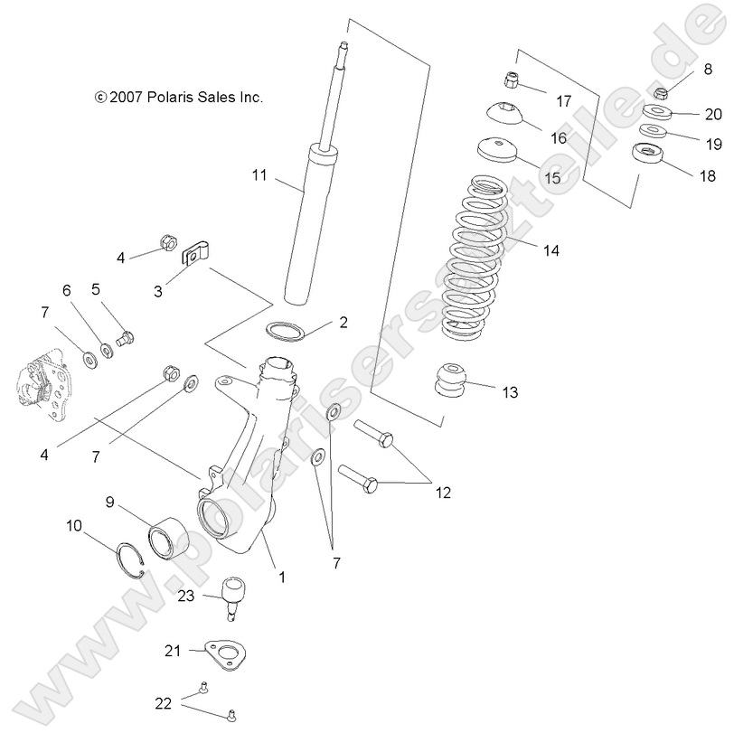 SUSPENSION, FRONT STRUT SUSPENSION, FRONT STRUT