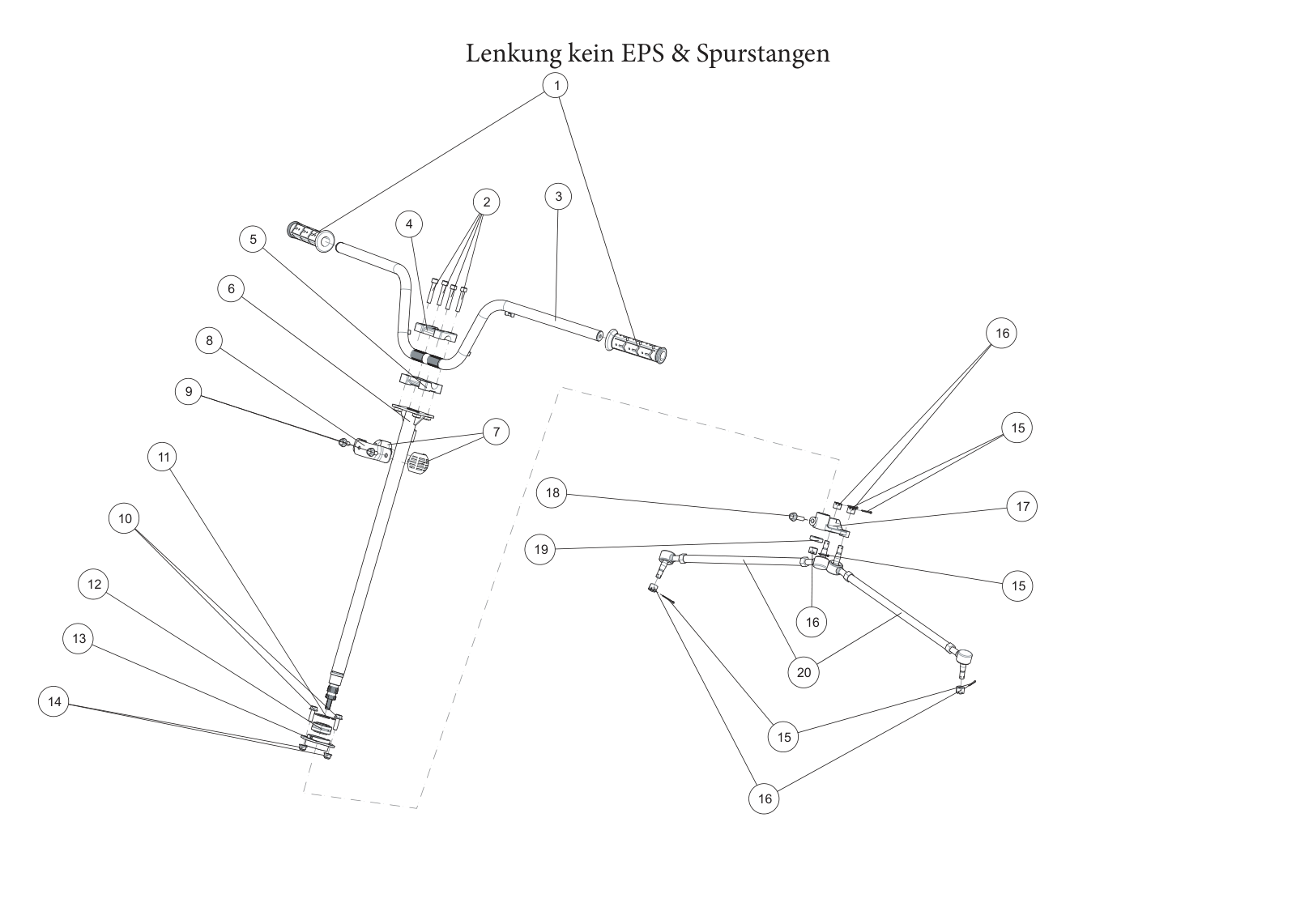 Lenkung kein EPS & Spurstangen
