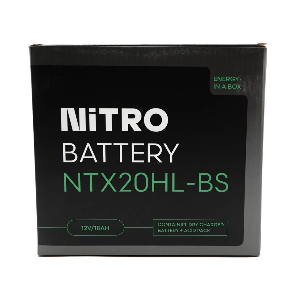 Nitro-NTX20HL-BS-YTX20HL-BS-AGM-Batterie-12V-18AH-Einbaufertig-Verpackung Nitro NTX20HL-BS AGM Batterie 12V 18AH - Einbaufertig (YTX20HL-BS 65989)