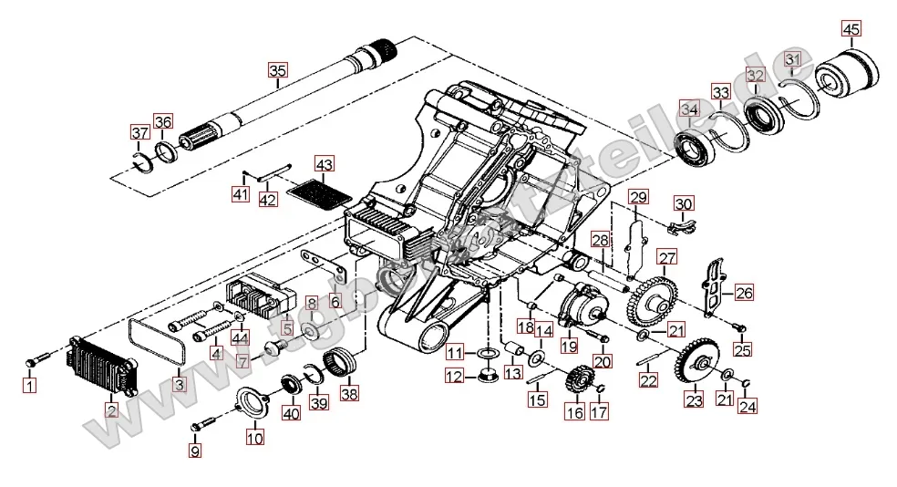 Motorgehäuse links Motorgehäuse links