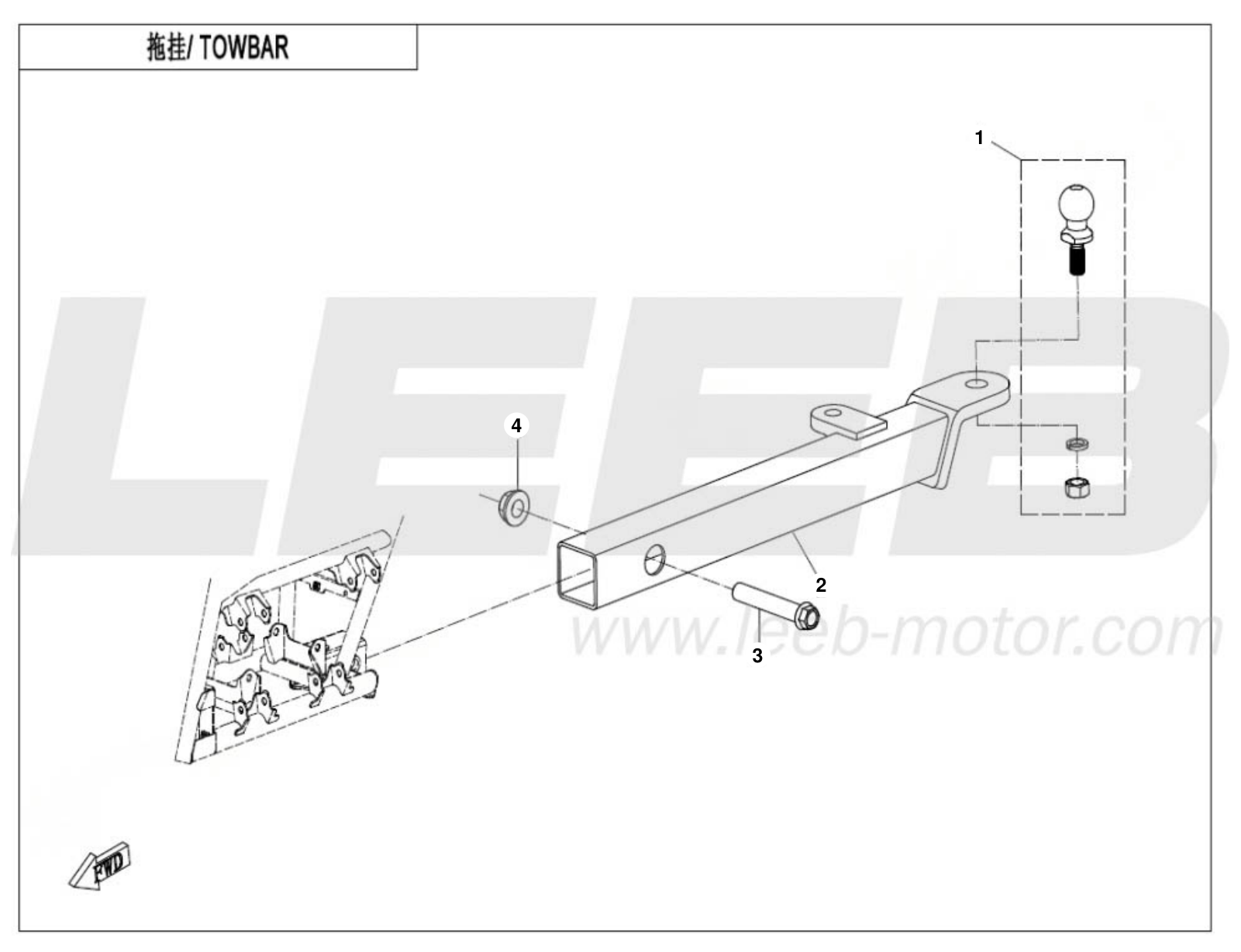 F40-B TOWBAR(BLOT CONNECTION)