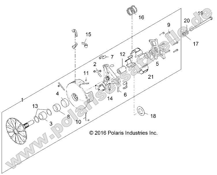 Drive Train, Primary Clutch Drive Train, Primary Clutch