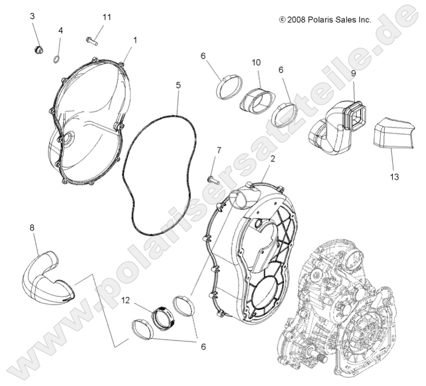 BODY, CLUTCH COVER BODY, CLUTCH COVER