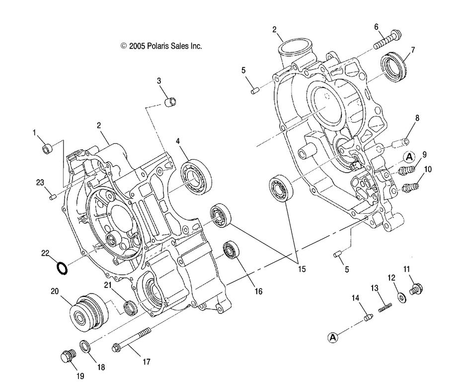 ENGINE, CRANKCASE