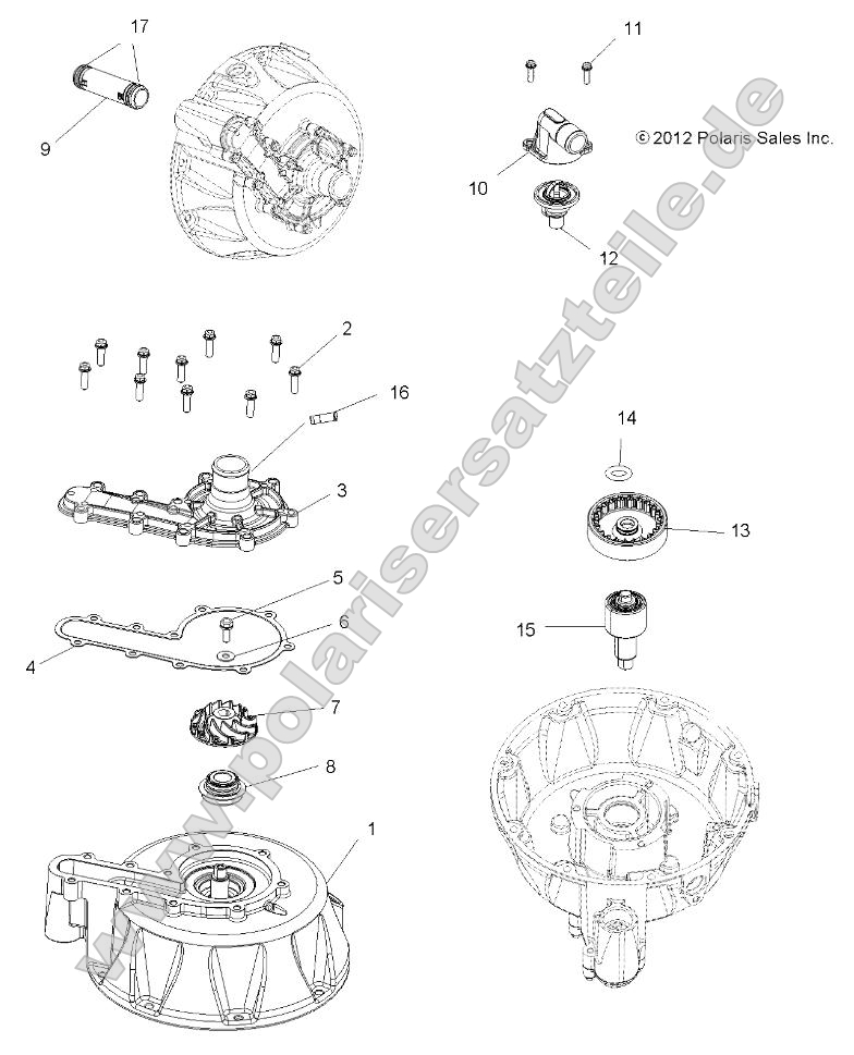 Engine, Cooling System and Water Pump
