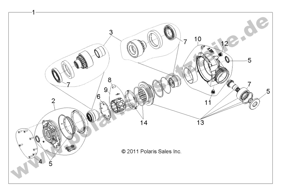 DRIVE TRAIN, FRONT GEARCASE INTERNALS DRIVE TRAIN, FRONT GEARCASE INTERNALS