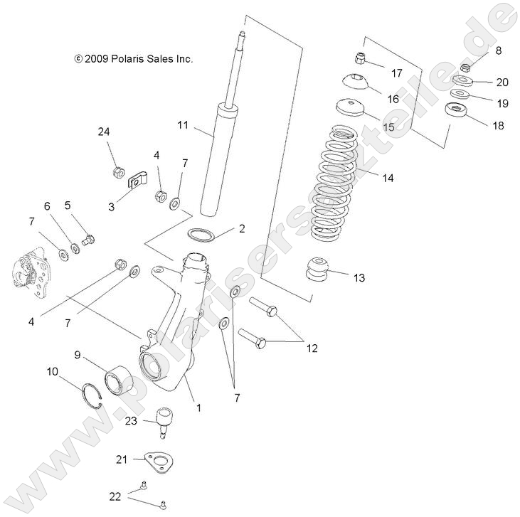 SUSPENSION, FRONT STRUT