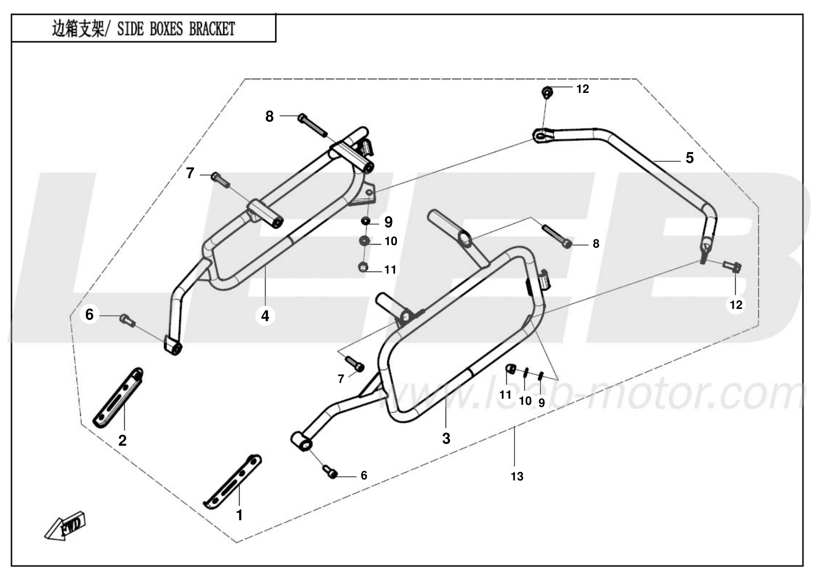F22-1 SIDE BOX BRACKET