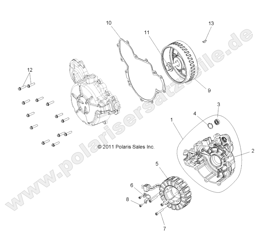 ENGINE, STATOR and COVER ENGINE, STATOR and COVER
