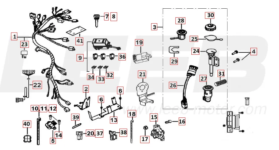 Kabelbaum - Schlosssatz